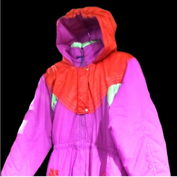 1980s Ski Snow Suit 1 Piece Snowsuit Retro Vintage Teen XXL - Men XS - Women S - Picture 1 of 15